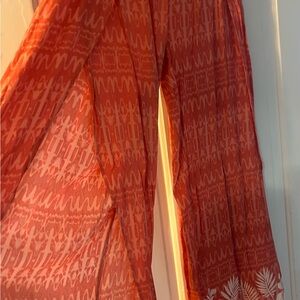 Women's Red Patterned Pants